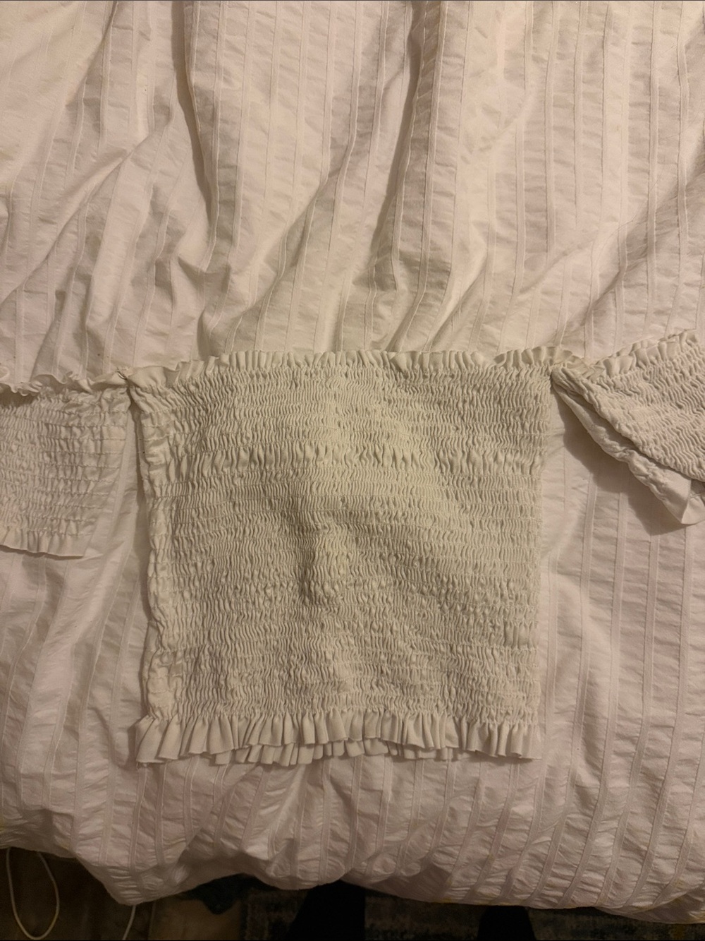 Women’s Off-Shoulder Smocked Tube Top - Cream